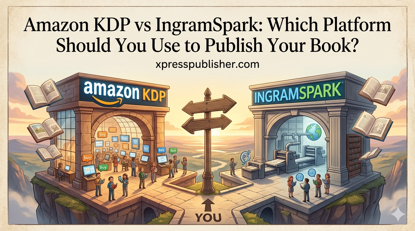 Amazon KDP vs IngramSpark comparison guide for self-published authors choosing a publishing platform