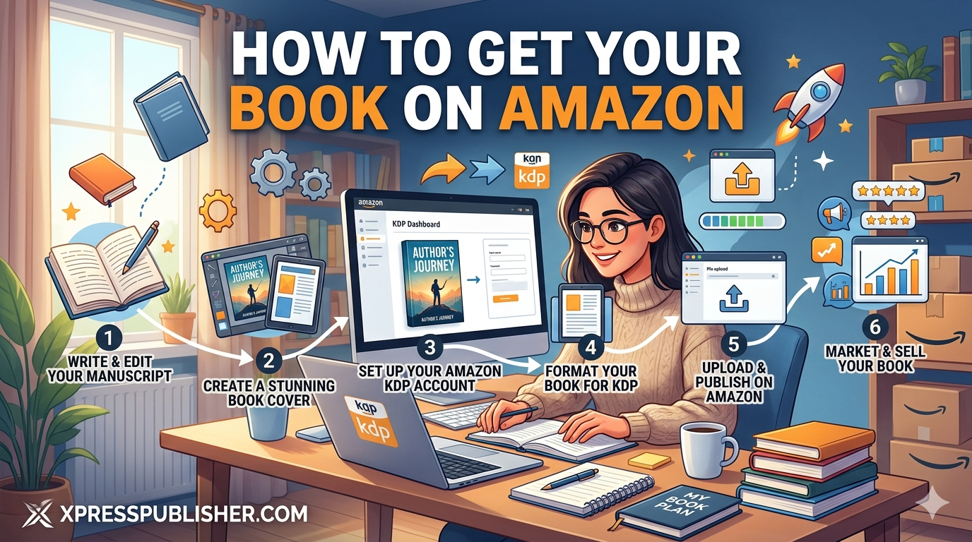 how to get your book on Amazon — step by step guide for first-time authors from XpressPublisher